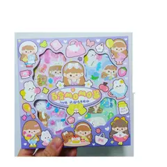 GENERICO - Set De 100 Láminas Stickers Cute Kawai caja morada