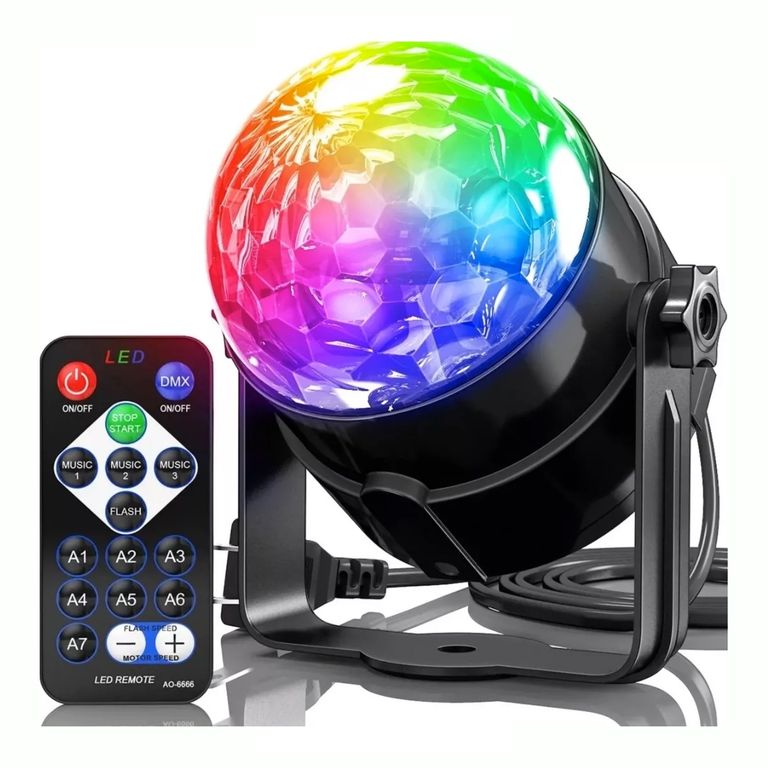 Bola De Luces Led Láser Disco Multicolor Con Control Remoto