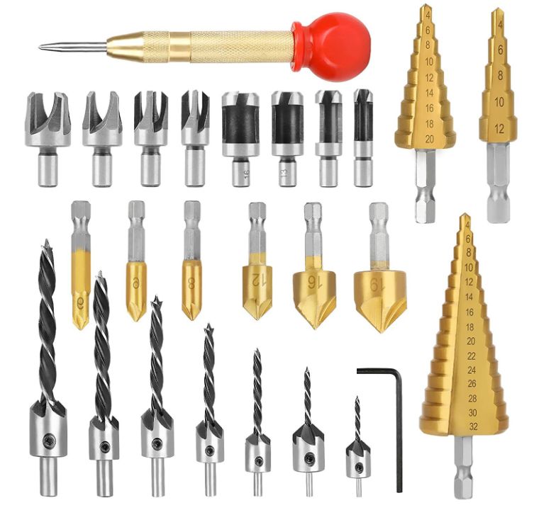 26 Herramientas Para Carpintería Brocas Avellanadoras Madera