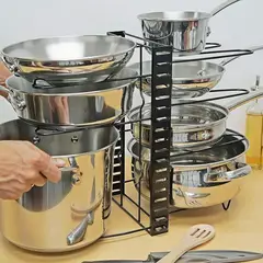 AIZO - Organizador Cocina Multiuso Platos Ollas 8 Niveles Ajustable