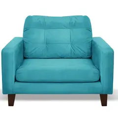 LATAM HOME - Sofá Napoles 1 Cuerpo Tela Velvet Turquesa
