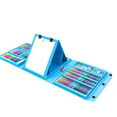 GENERICO - Set Arte 208 Piezas Kit De Dibujo infantil Portátil azul