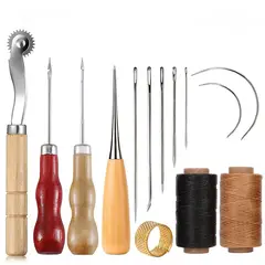 KUANGYE - Kit De Costura Para Manualidades De Cuero Hilo Encerado