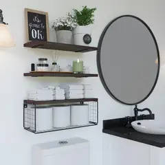 AIZO - Organizador De Ducha Repisa Baño Con Tablón De Pared