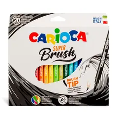 CARIOCA - Plumones Super Brush (20 Colores)