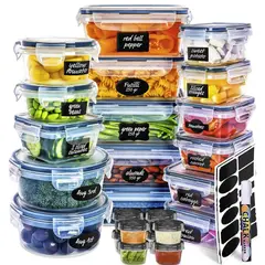 AIZO - Set 24 Tapper Tuper Herméticos Para Comida Ensalada Nevera
