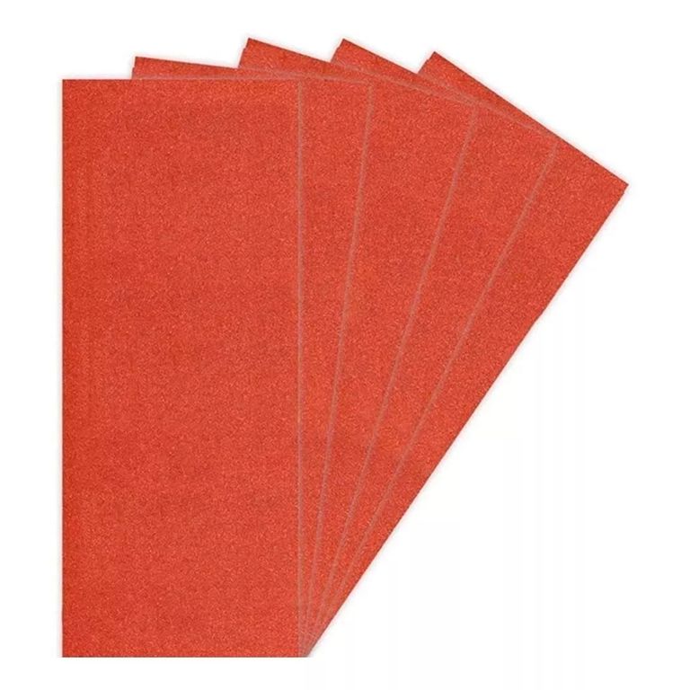 5 Hojas De Lija Para Pulir 90x231mm Grano Variado