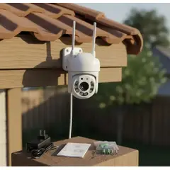 GENERICO - Camara De Seguridad Exterior Ip Wifi Impermeable Ip66 Vision Nocturna A Color Motorizada FIGOIMPORT