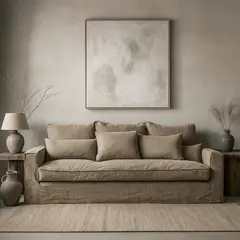 MILK - Sofá 3 Cuerpos Gray2 Tostado