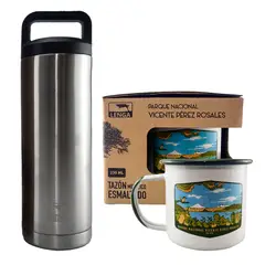 LENGA - Pack Tazón Parque Vicente Perez Rosales con Botella Inox 1064ml Lenga®