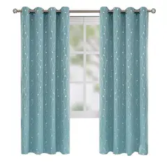 CASATUA - Cortina Blackout 95%, Son 2 Paños De 140x220cm - Turquesa