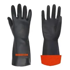 GENERICO - Guante Albañil Reforzado Pack 6 Pares Negro-naranjo