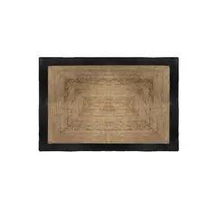 ATMOSPHERA - ALFOMBRA LIVING DE YUTE BORDE NEGRO 120X170CM