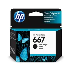 HP - Cartucho de Tinta Original 667 120 páginas Negro