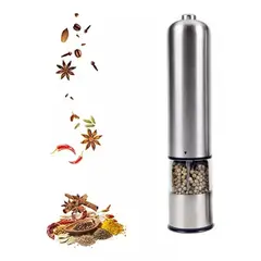 GENERICO - Molinillo De Pimienta Eléctrico Dispensador Sal Pimienta