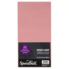 SPEEDBALL - Goma para Grabado Speedy-Carve Rosada (15x30cm)