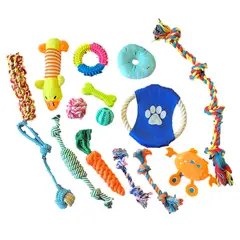 GENERICO - Set 15 Juguetes Mascotas Perro pelota dental, Cuerdas, Nudos