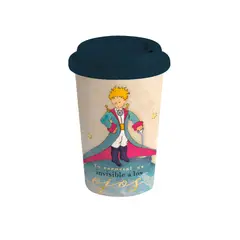 GENERICO - Vaso Ecologico de Bambu 350 ml –El Principito con Capa en el Planeta