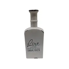 HOME ESSENTIALS - Botella decorativa de ceramica love