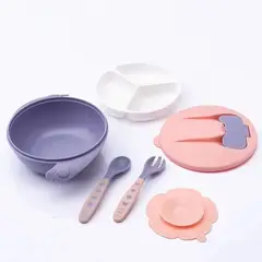 GENERICO - Bowl para niños práctico de transportar color rosa