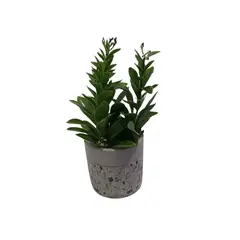 HOME ESSENTIALS - Planta Artificial Maceta Cemento 23 Cm