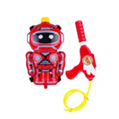 AUCKLAND OUTDOOR - Pistola Agua Con Mochila Robot Rojo Lanza Agua
