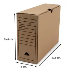 GENERICO - Caja Archivo Computación Caja de Cartón Kraft Impresa Unidad