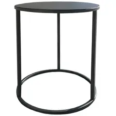 LIVING MARKET - Mesa Lateral Metálica Negra Nes 40x40x50 Hecho a Mano