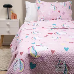 CASATUA - Cubrecama Cobertor Quilt Niña Niño +funda Almohada 1,5 Plaza