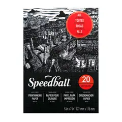 SPEEDBALL - Block Papel Para Grabado 245gr 12.7x17.8cm 20hjs