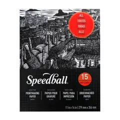 SPEEDBALL - Block Papel Para Grabado 245gr 27.9x35.6cm 15hjs