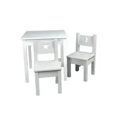 MUEBLES KIDS - Mesa con sillas BLANCA GRIS