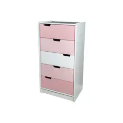 MUEBLES KIDS - Cajonera de 5 cajones rosa kandoo