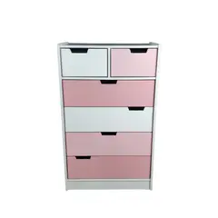 MUEBLES KIDS - Cajonera de 6 cajones rosa kandoo