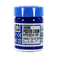 SAKURA - Témpera Profesional Poster Color Azul Cobalto 30ml