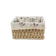 NEWTREE - Cesta Tejida Diseño Flores 17x11x9cm 663x43x39in 1pcs