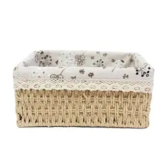 NEWTREE - Cesta de Mimbre Tejida Beige Mediana