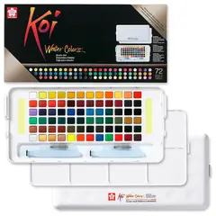 SAKURA - Acuarelas Koi en Pastilla - Set 72 Colores