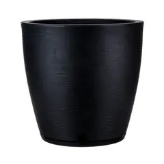 FLORIDIS - MACETERO NEGRO AMSTERDAM 45CM ALTO CON PLATO