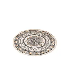 ANGELES DEL HOGAR - Alfombra de Estilo Étnico Redonda 120 cm