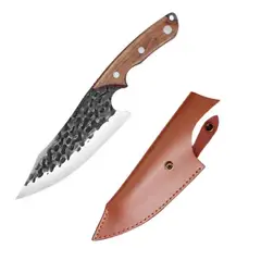 GENERICO - Cuchillo carnicero parrillero y deshuesado forjado a mano