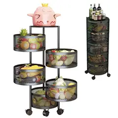 SANTU HOME & DECO - Organizador Carro Repisas Giratorias Multiuso De 5 Niveles