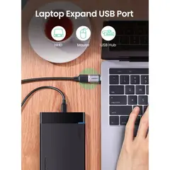 UGREEN - Adaptador M/H Otg Usb-C 3.1 /Usb-A 3.0 Aluminio Silver Us270