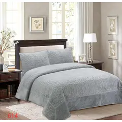 GENERICO - Cobertor Microplush Gris 2 plazas