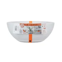 FLORIDIS - MACETERO BLANCO BOWL 13CM ALTO CON PLATO