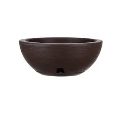 FLORIDIS - MACETERO MARRON BOWL 13CM ALTO CON PLATO