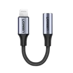 UGREEN - Adaptador De Audio Lightning/Jack 3.5mm Estereo Mfi Certified Negro Us211