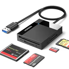 UGREEN - Lector 4en1 Multi-Tarjeta De Memoria Usb-A 3.0 (Sd/Microsd/Cf/Ms) 50cm Negro Cr125