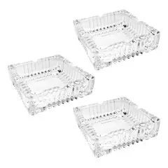 IMPORTCLICK - Set 3 Ceniceros Cristal Tallado 14x3 CM