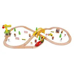 KANGGU - SET PISTA TRENES DE MADERA